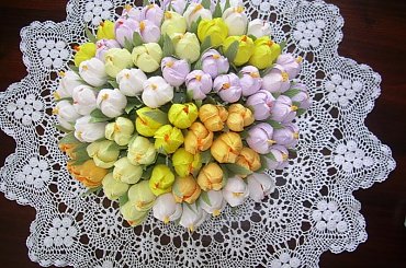 Krokusy - na razie z bibuły #RĘKODZIEŁOARTYST