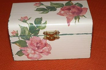 różana skrzyneczka #decoupage