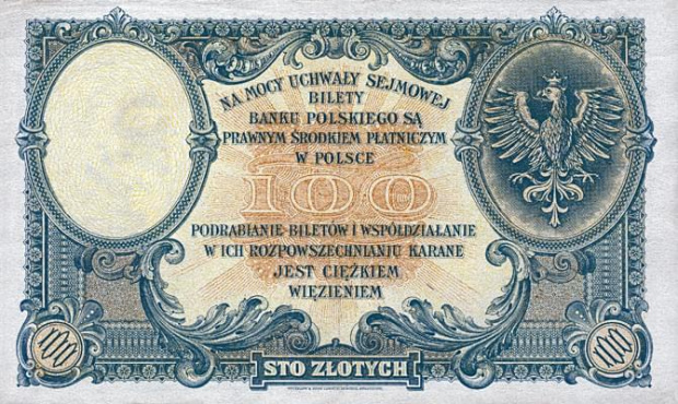 Polska 1919 emitowane w 1924 Bank Polski