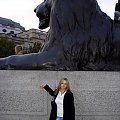 Londyn, Trafalgar Square i córka poskramiaczka lwa. #Londyn #TrafalgarSquare #PomnikLwa