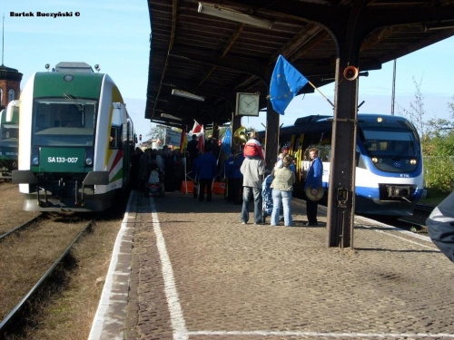 150-cio lecie Ostbahnu. Prezentacja szynobusów Lubuskiego UM oraz NEB