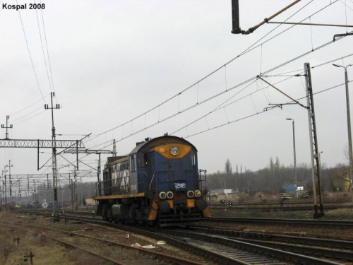08.03.2008 TEM2-196 (CTL)manewruje po stacji towarowej KOB.