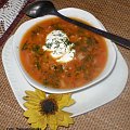 Pomidorowa śmieciuszka Niani #zupa #pomidorowa #pomidory #obiad #jedzenie #kulinaria