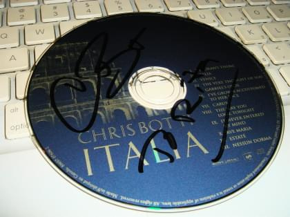 Chris Botti - autograf na płycie Italia