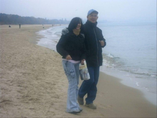 Na plaży na Zaspie pożegnałam gości, którzy udali się spacerkiem w stronę Sopot.