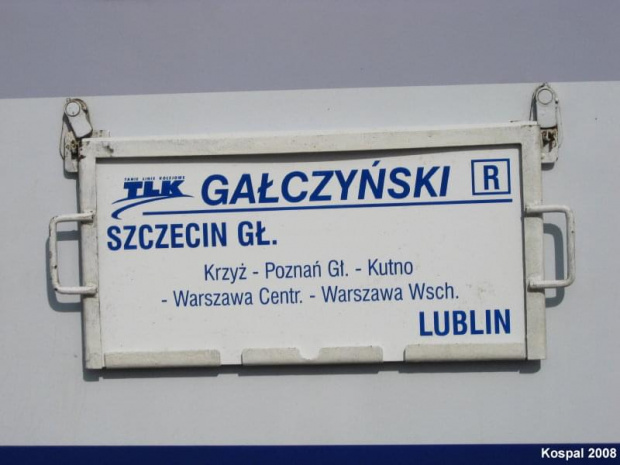 Tablica kierunkowa TLK Gałczyński