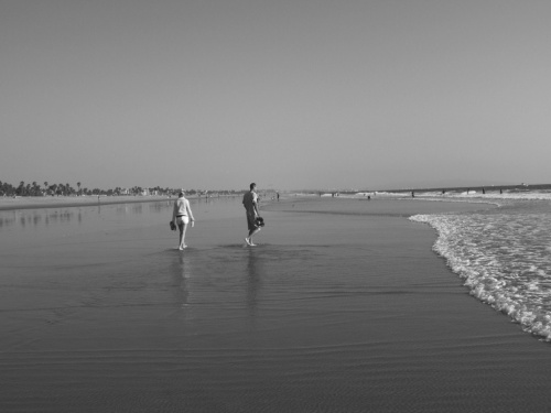 to był spacer-ale nie dziką plażą #SantaMonica