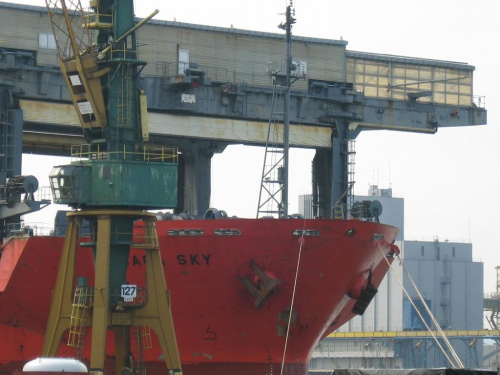 Saga Sky, dł. 199m, szer. 30m, tonaż 47tys. DWT #Gdynia #port #statek