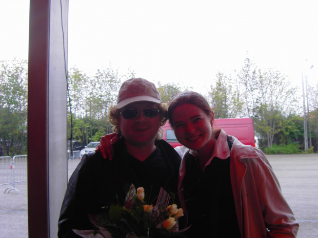 Pan Przemek, ja i kwiaty :))