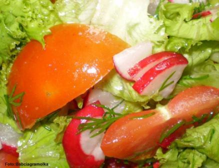 Taka sobie sałata z pomidorami i rzodkiewką .Przepisy na : http://www.kulinaria.foody.pl/ , http://www.kuron.com.pl/ i http://kulinaria.uwrocie.info #surówka #sałata #pomidory #rzodkiewka #PrzepisyKulinarne #jedzenie #gotowanie #obiad #kulinaria
