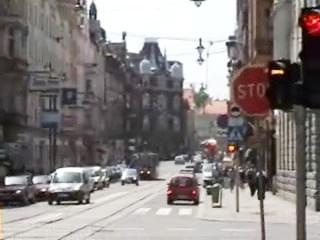Główna ulica Gliwic, widok od UM w kierunku Rynku