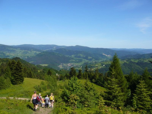 schodzimy z Niemcowej, widok na Pasmo Jaworzyny