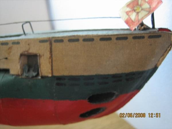ORP Dzik -dziobowe wyrzutnie torped #Dzik #ModeleKartonowe #statki #okręty #żaglowce