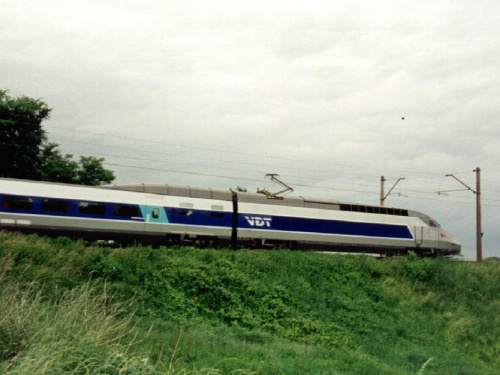 I coś na deser - dawno dawno temu TGV Atlantic 325 przed Sieradzem (zdjęcie odwrócone)