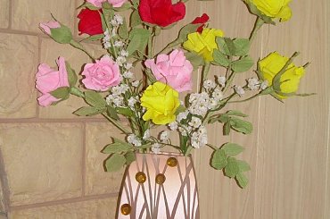 Róże z krepiny. #RĘKODZIEŁOARTYST