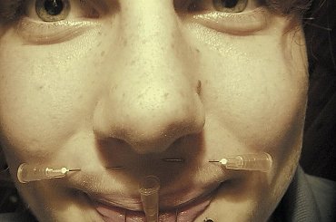#igły #piercing #Sonia #twarz #człowiek