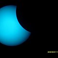 Zaćmienie Słońca - Zamość, 1 sierpnia 2008r. Niektóre ze zdjęć są niebieskie, ponieważ oprócz specjalnej folii zosał użyty dodatkowy filtr. #Astronomia #Słońce #Zaćmienie
