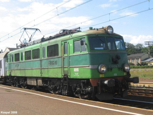 09.08.2008r. (Krzyż) EU06-01 z pociągiem TLK Barbakan do Krakowa Gł.
