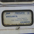 tablica kierunkowa pociągu TLK Fregata