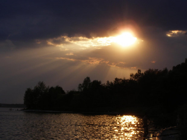 Zachód słońca Rzeczyce 2007r #ZachódSłońca #rzeczyce #wędkaowanie #jezioro