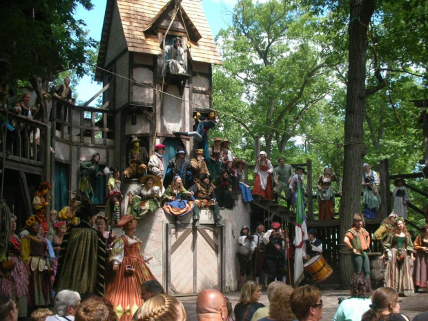 Renaissance Faire w Kenoshy - przedstawienie o Robin Hoodzie