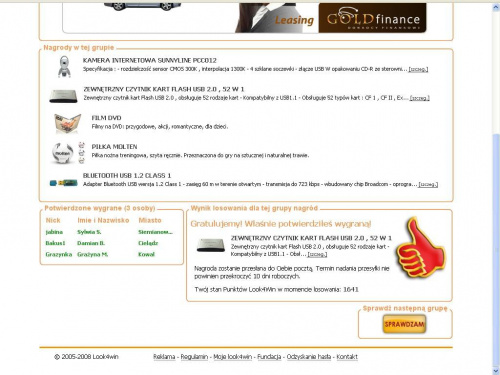 Wygrana :) Chcesz wygrać ?? Pisz do mnie na GG 7120682 :)