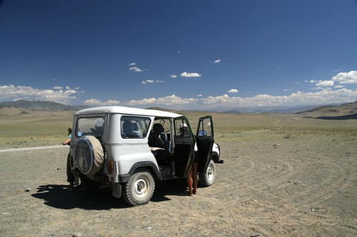 Uaz - ulubione auto zaćmieniowców #mongolia