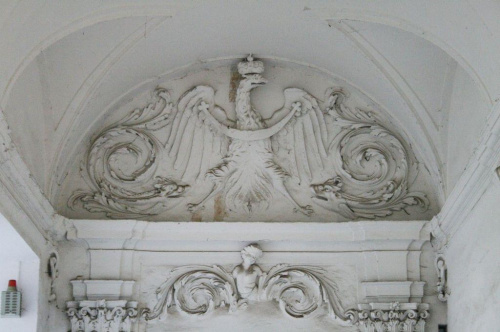 Majestatyczny, Śląski orzeł w klasztorze Lubiążu, wielkość ok 70 cm do 1 metra.
