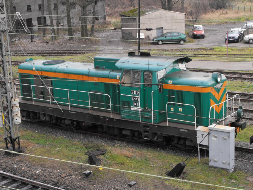 SM42-542, lokomotywownia Krzyż, 16.11.2008