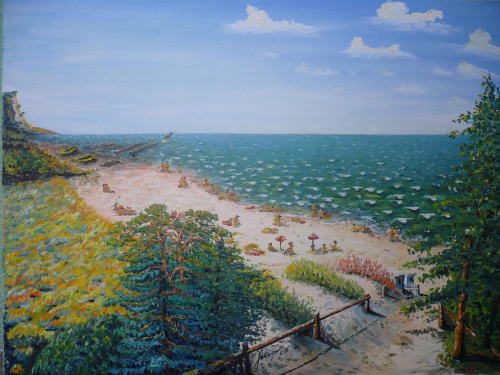 Plaża
(Obraz olejny na płótnie 70x80cm
2007)
(cena 200zł + wysyłka)
