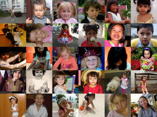 Dzieci - rodziny, przyjaciół i znajomych z sieci. #collage #dzieci #Polska #świat
