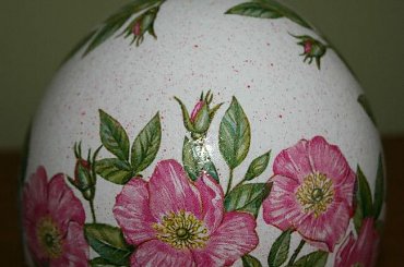 strusia wydmuszka #pisanki #decoupage #Wielkanoc #wydmuszki #StrusieJajo