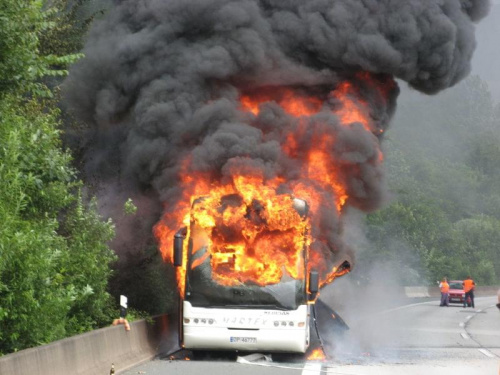 płonacy autobus Opery Śląskiej - utajnione