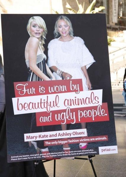 PETAs protest against Mary-Kate and Ashley