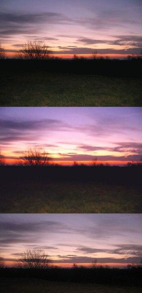 grudniowy wschód słońca x 3 :)))