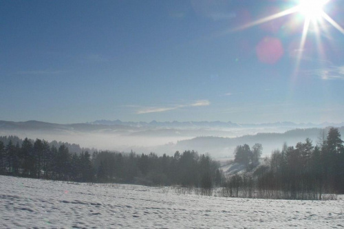 Kotlina Rabki i w tle Tatry :)