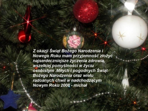 Święta Bożego Narodzenia - moje życzenia dla przyjaciół i pozostałych użytkowników Fotosika #choinka #życzenia #święta #NowyRok