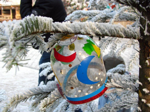 bombka z recyklingu #święta #zima #drzewa